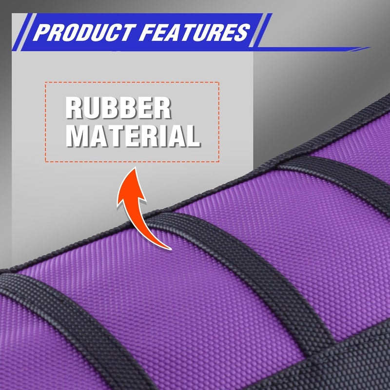 fewfuss Gripper Rubber Dirt Bike Seat Cover - Universal Soft Seat Cover for Most Dirt Bike Motorcycle (Black-Purple) - Image 2